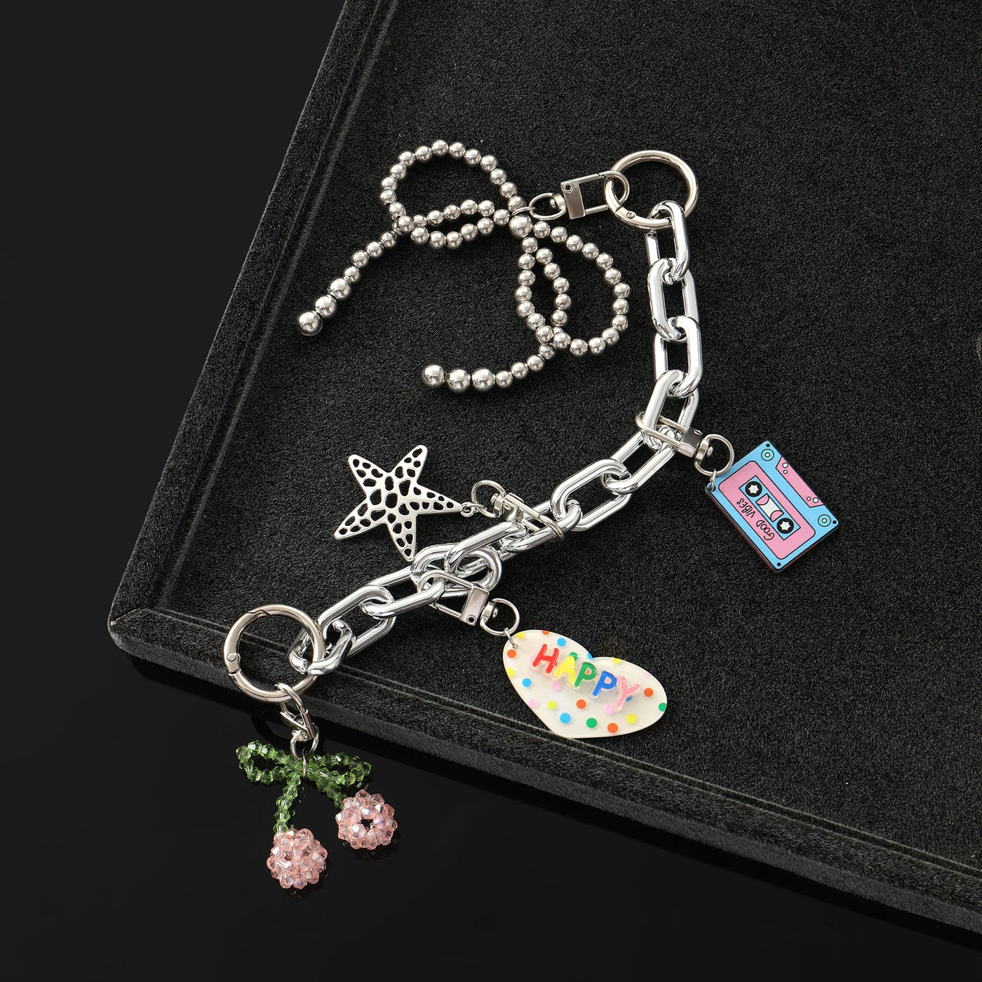 MultiPendant Chunky Silver Bag Charm & Accessories