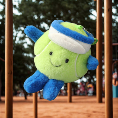 Cute Tennis Plush Smiley Bag Charm