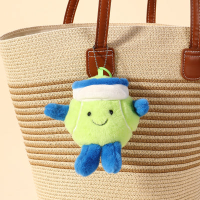 Cute Tennis Plush Smiley Bag Charm