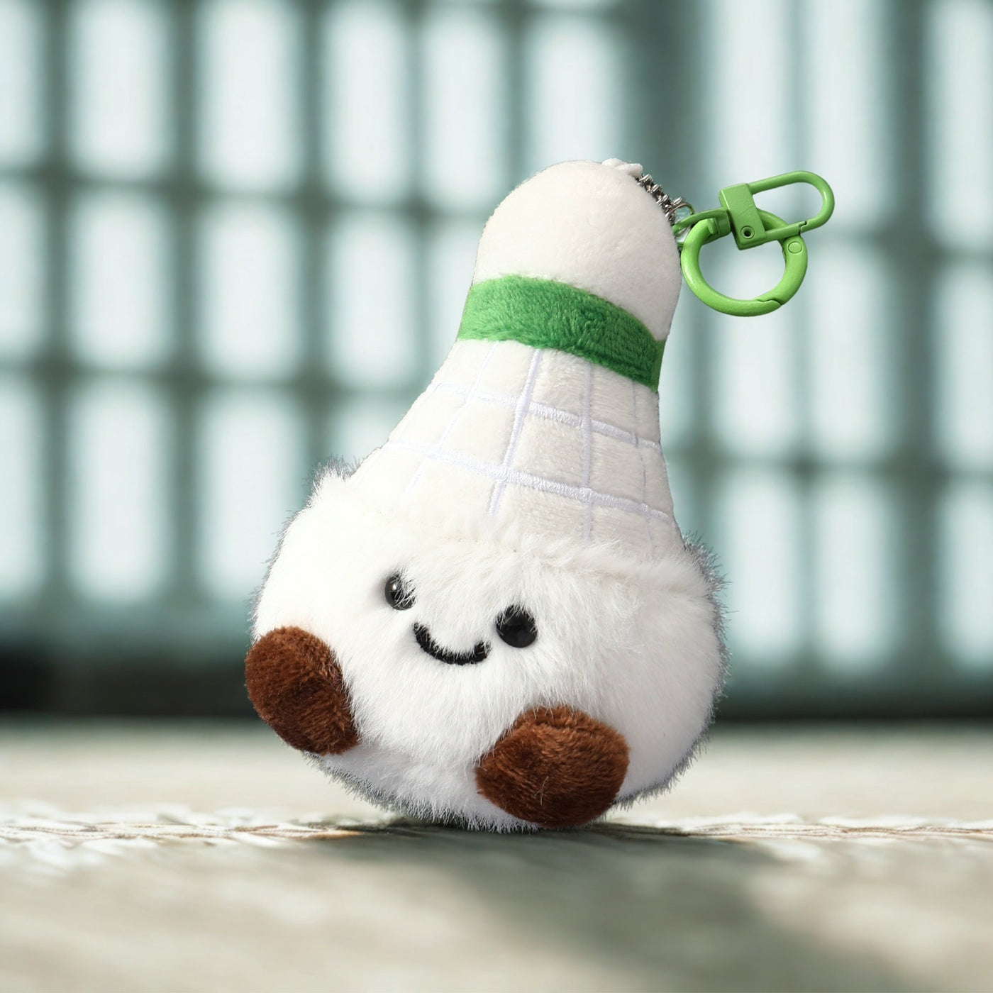 Adorable Plush Shuttlecock Charm for Bags & Backpacks