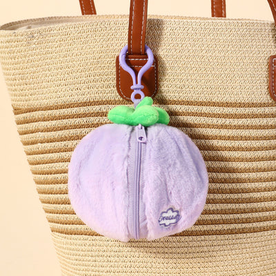 Mini Furry Zipper Pouch Bag Charm