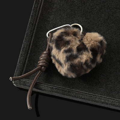 Fur Heart Bag Charm