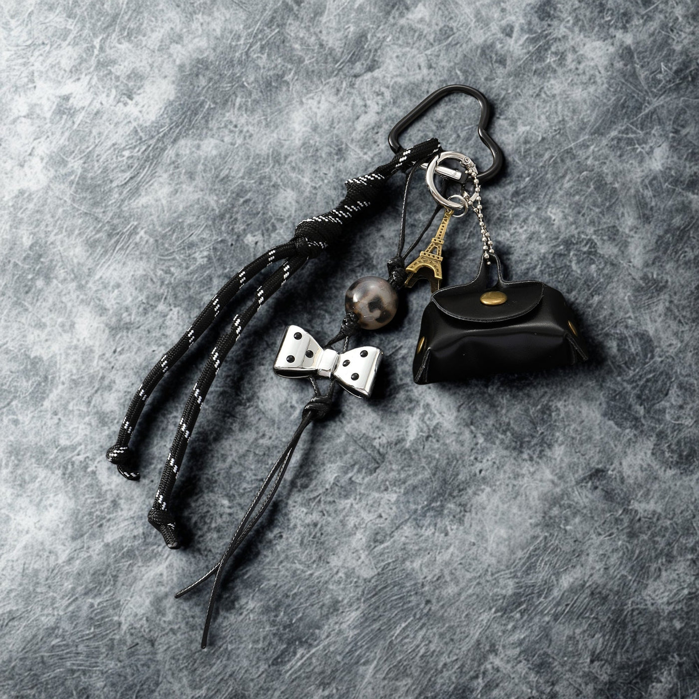 The Flap Mini Purse Charm - Black