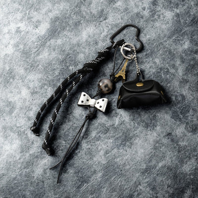 The Flap Mini Purse Charm - Black