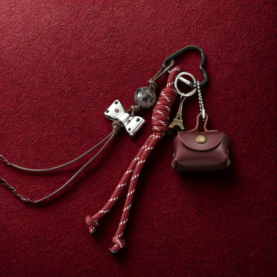 The Flap Mini Purse Bag Charm - Red