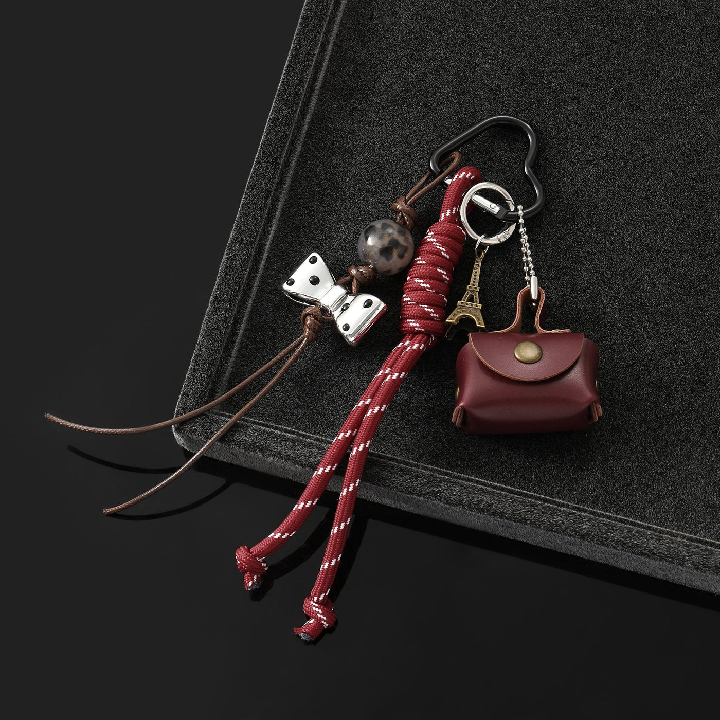 The Flap Mini Purse Bag Charm - Red