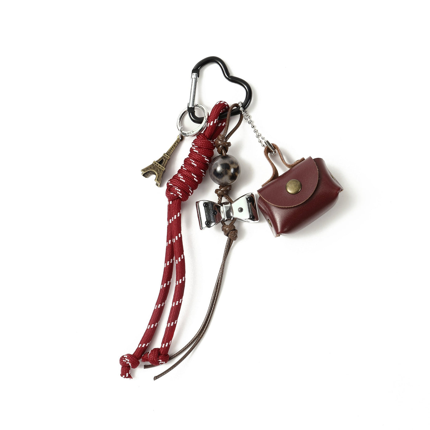 The Flap Mini Purse Bag Charm - Red
