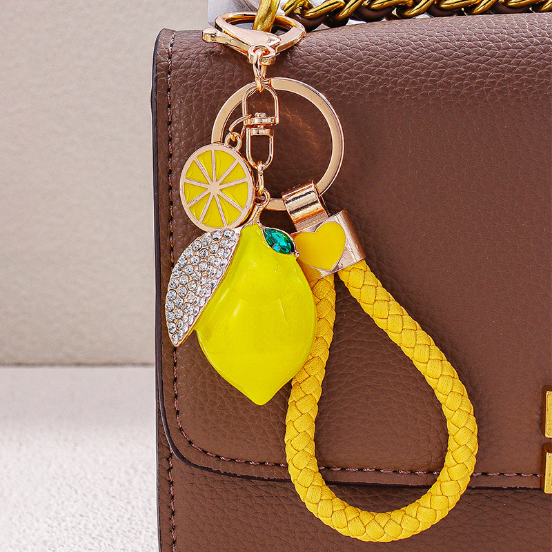 Zestie Lemon Bag Charm - Yellow