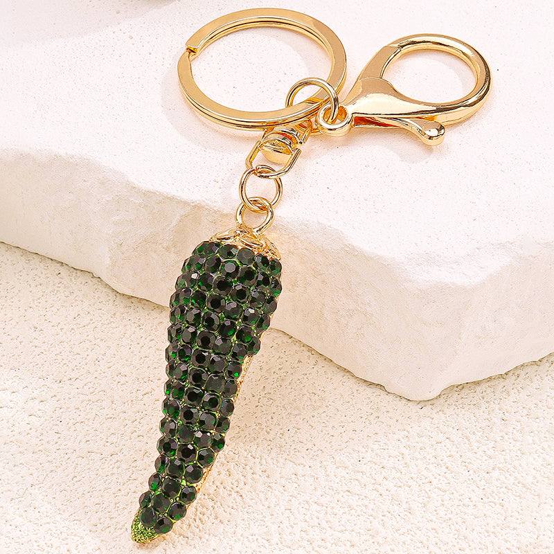 Studded Green Chilly Bag and Purse Charm
