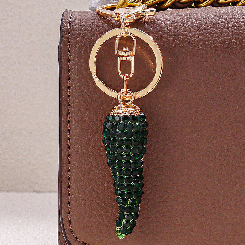 Studded Green Chilly Bag and Purse Charm