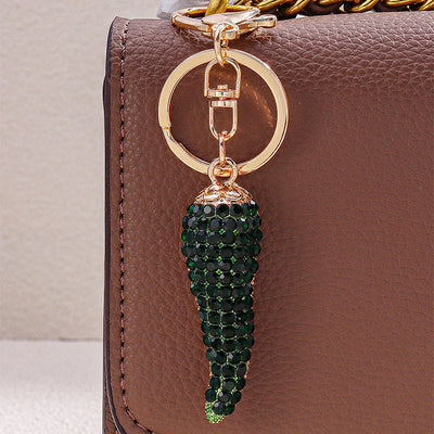 Studded Green Chilly Bag and Purse Charm