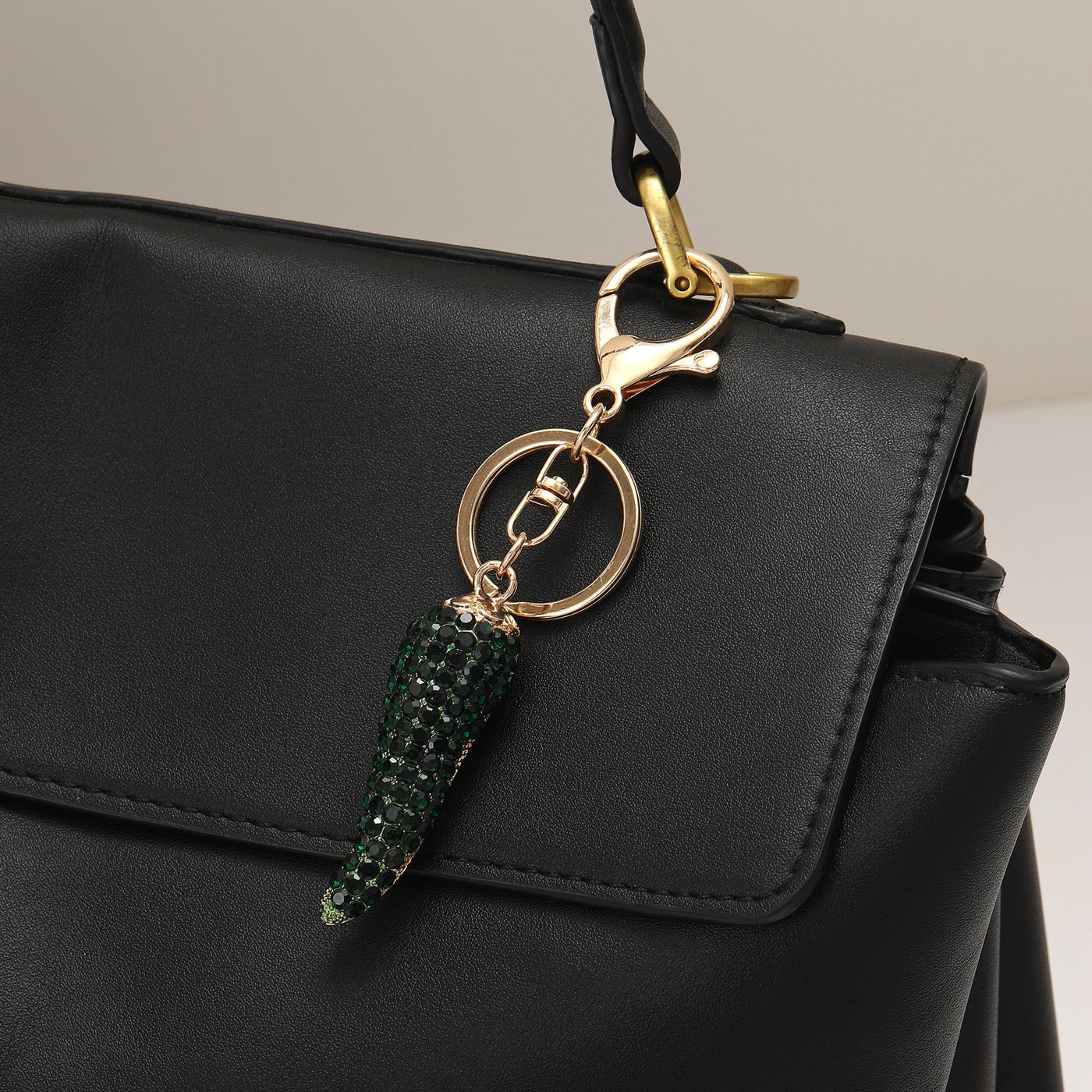 Studded Green Chilly Bag and Purse Charm