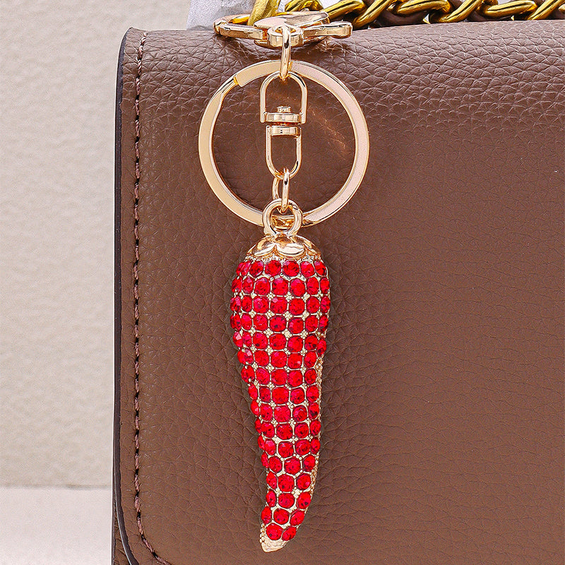Studded Red Chilly Bag and Purse Charm
