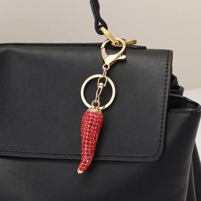 Studded Red Chilly Bag and Purse Charm