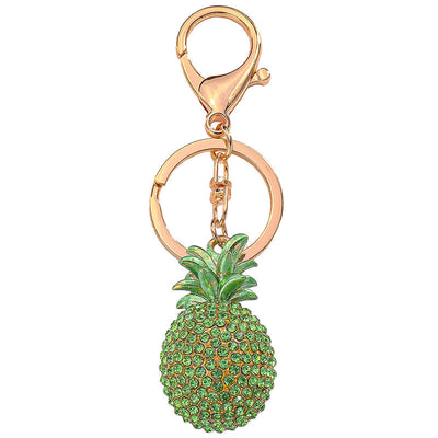 Green Pineapple Crystal Bag Charm