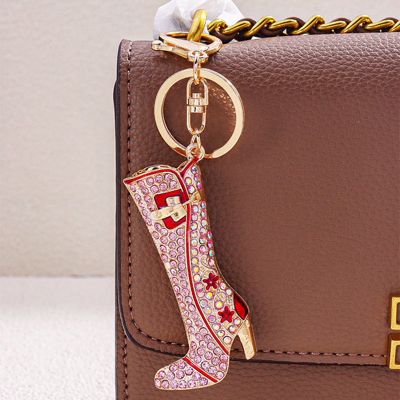Studed Pink Boot Bag Charm for Girls
