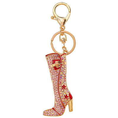 Studed Pink Boot Bag Charm for Girls