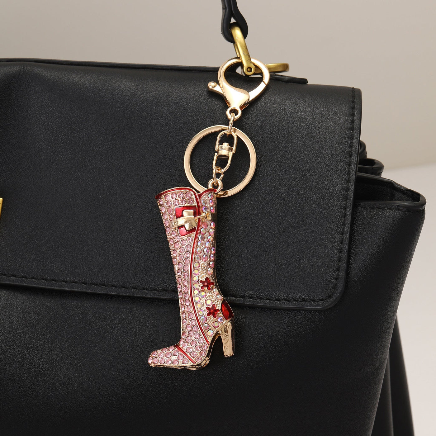 Studed Pink Boot Bag Charm for Girls