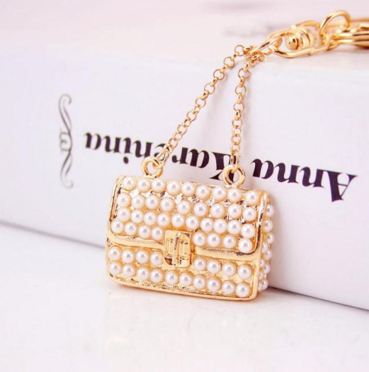Pearl Clutch Bag Charm