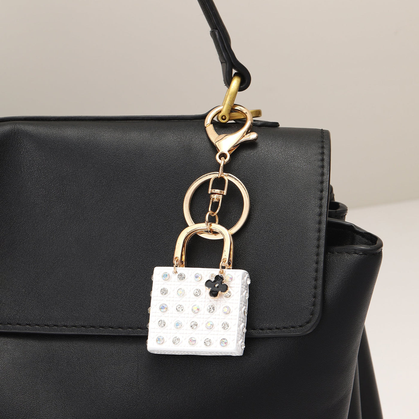 Studded Handbag Themed Bag Charm