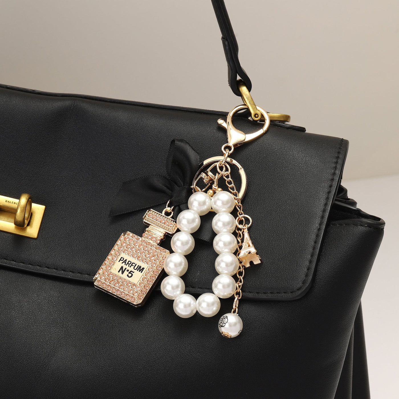 N5 Perfume Inspired Pearl Bag Charm