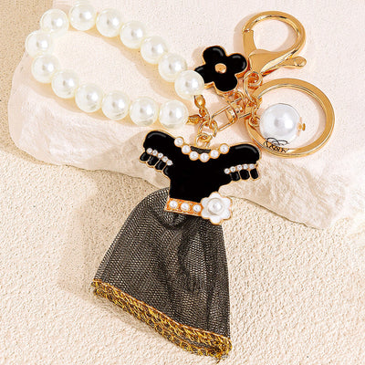 Pearls and Flowers Bag and Purse Charm