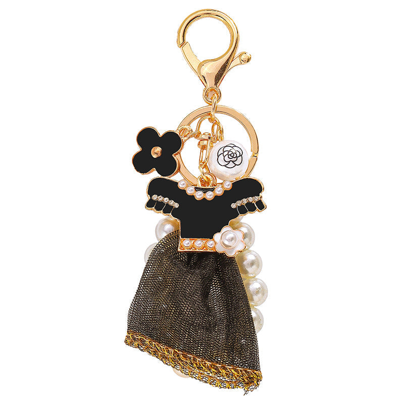 Pearls and Flowers Bag and Purse Charm