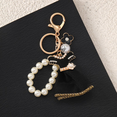 Pearls and Flowers Bag and Purse Charm