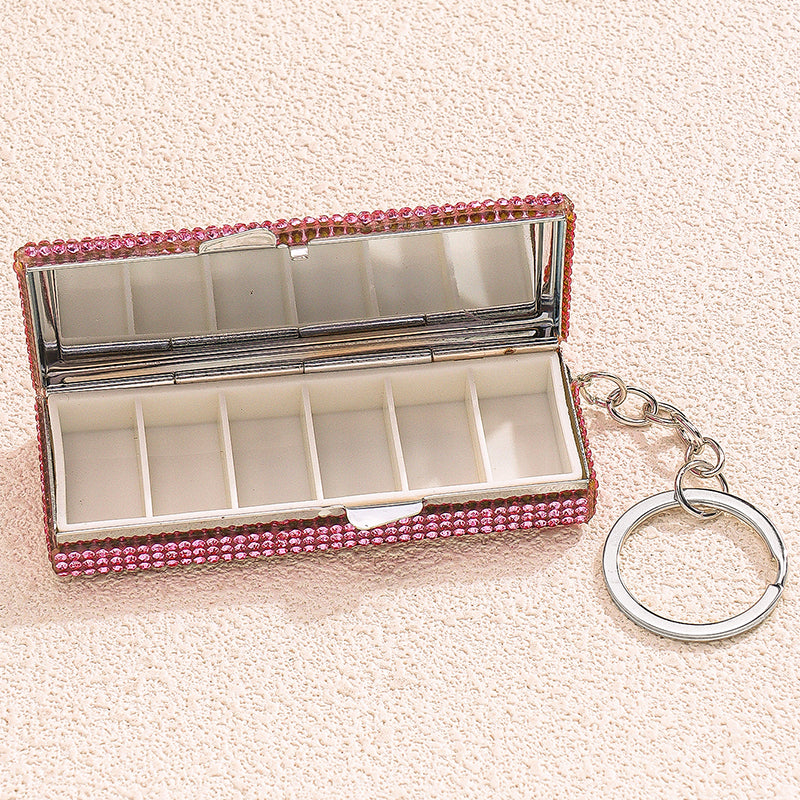 Pink Rhinestone Mini Organiser Bagpack Charm