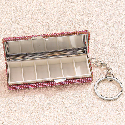 Pink Rhinestone Mini Organiser Bagpack Charm