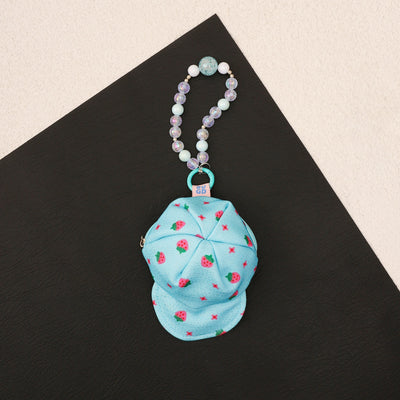 Mini Blue Cap Pouch Charm For Bags