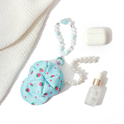 Mini Blue Cap Pouch Charm For Bags
