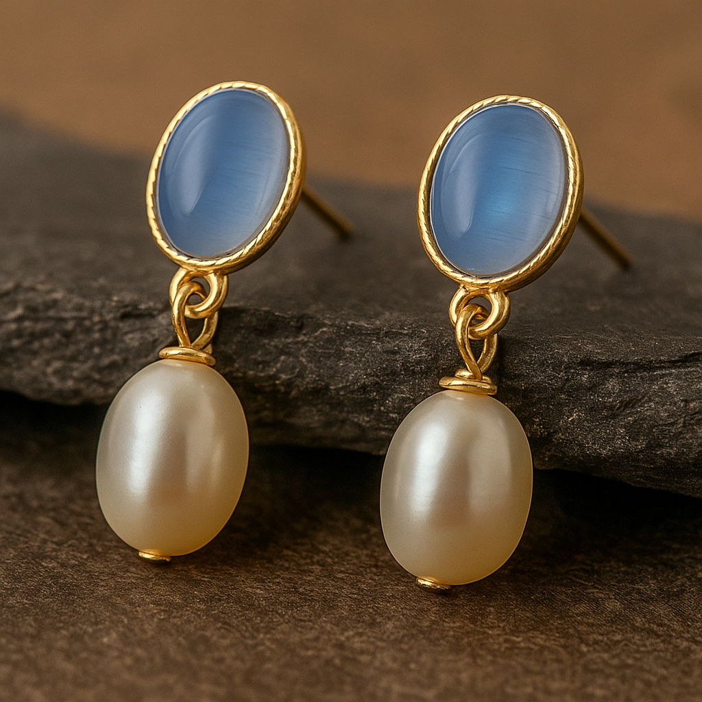 Exclusive Vintage Lilac Moonstone Earrings