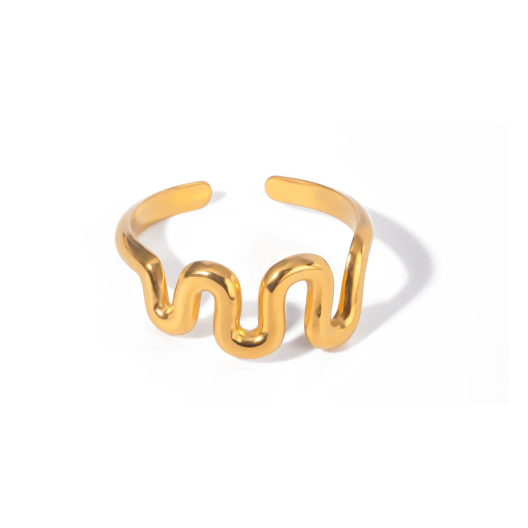 Gold Groove Ring