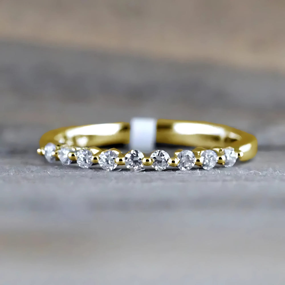 Diamond Bubble Ring | White Gold