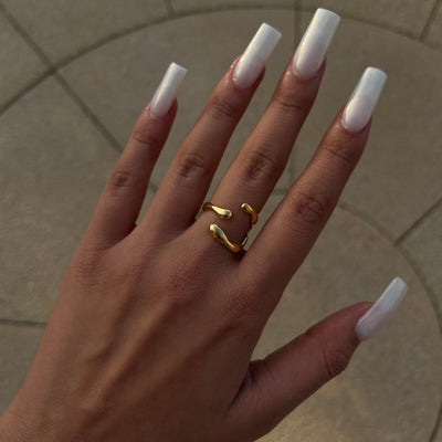 Gold Geometric Ring