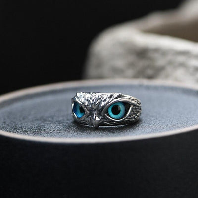 Opal & Silver Adjustable Lucky Owl Ring