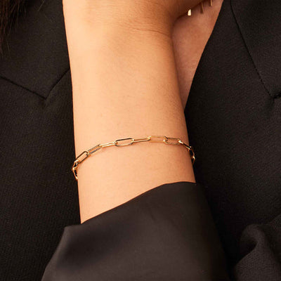 Venice Link Bracelet | White Gold