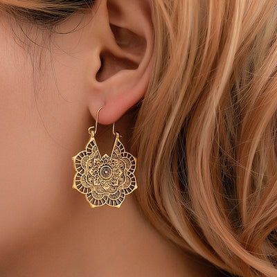 Lotus Mandala Elegance Earrings