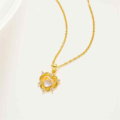 Moonstone Necklace - Heart Shape