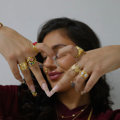 Dripping Textured Ring