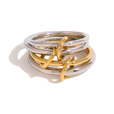 Mixed Metal Stack It Ring