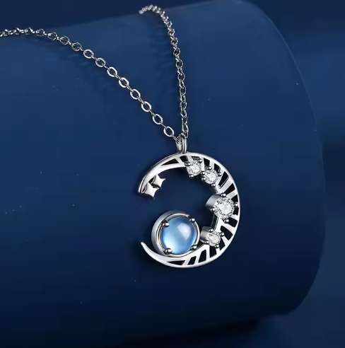 Moonstone Necklace - Moon Pendant