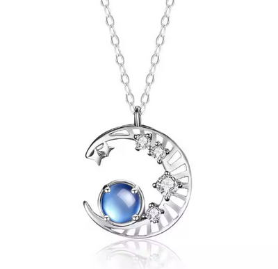 Moonstone Necklace - Moon Pendant