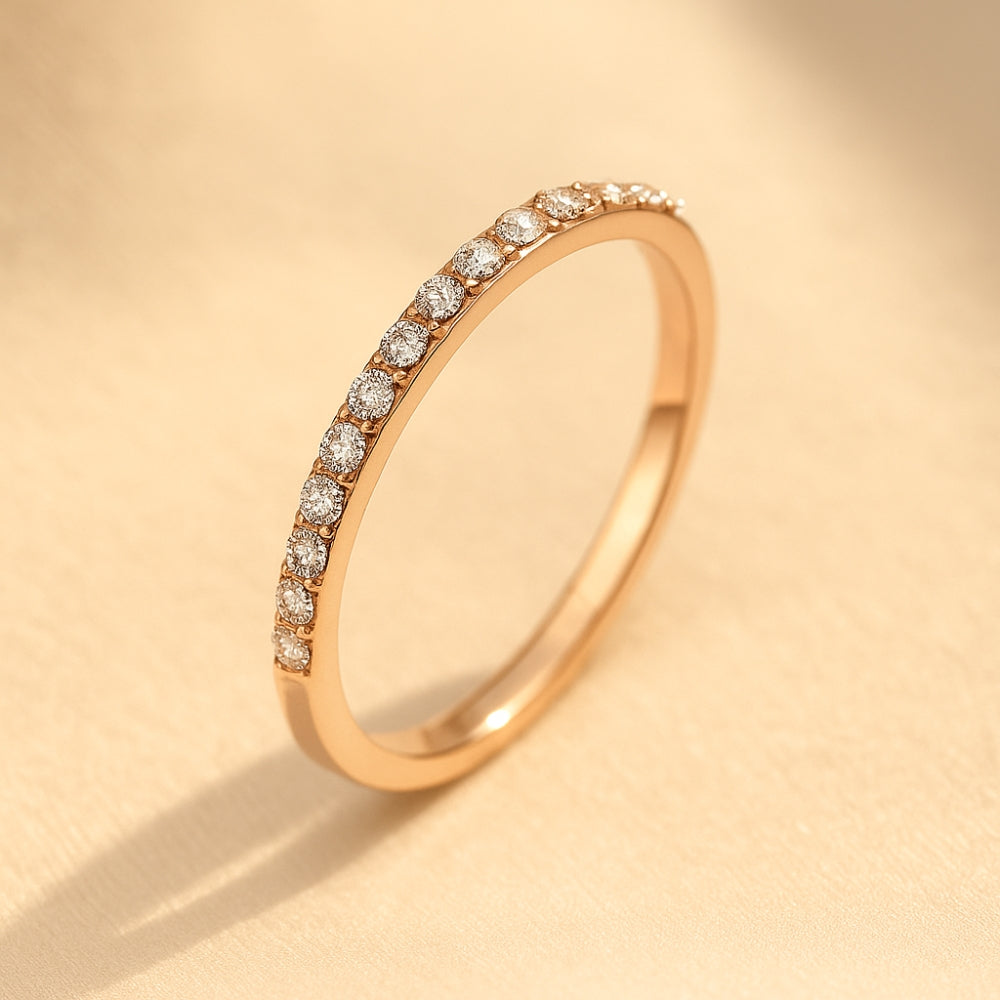 Moissanite Wedding Band | White Gold