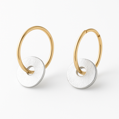 Gold & Silver Hoop Earrings
