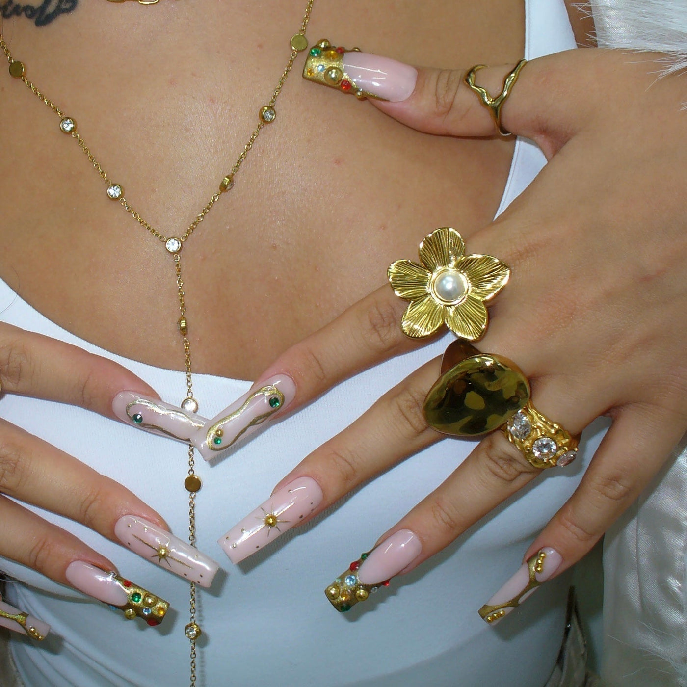 Adjustable Thalia Flower Ring