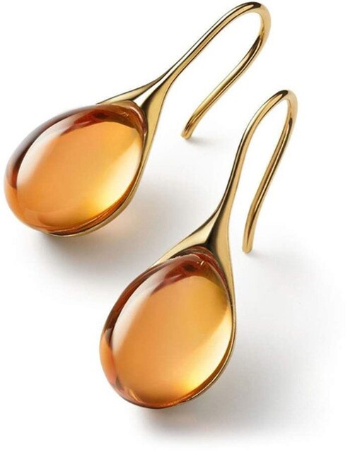 Elegant Gold and Silver Crystal Drop Earrings