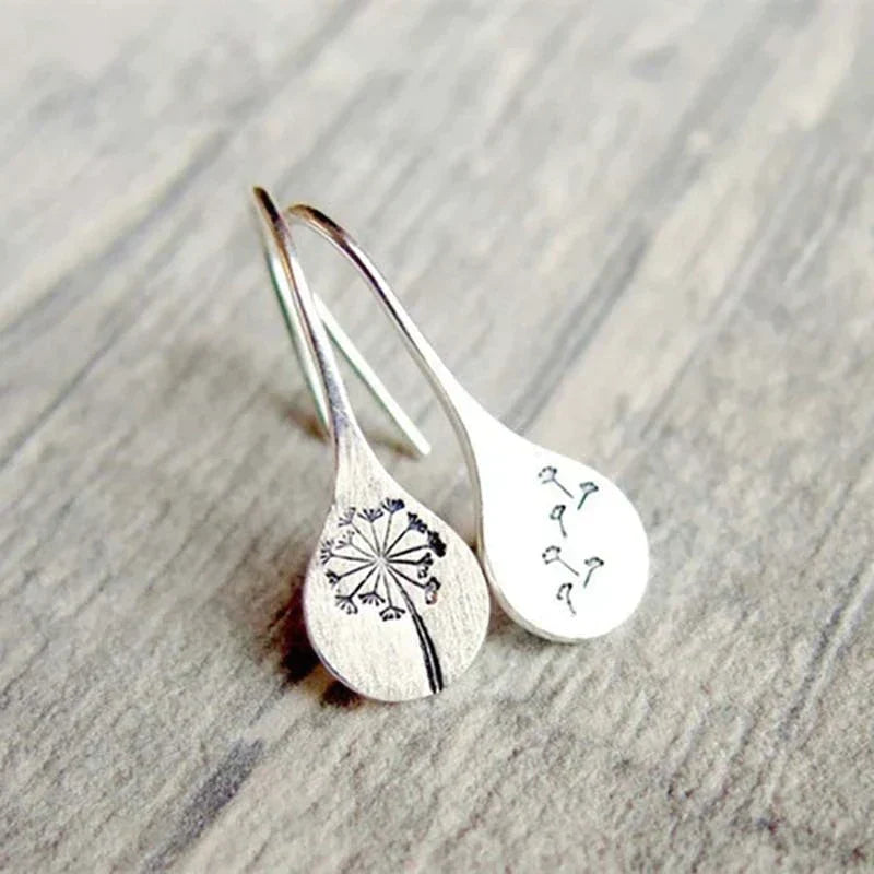 Exclusive 925 Silver Dandelion Earrings