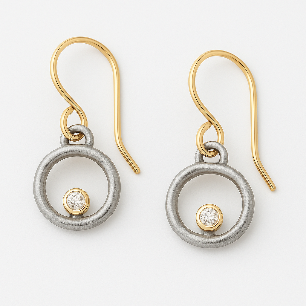 Retro Gold & Silver Earrings